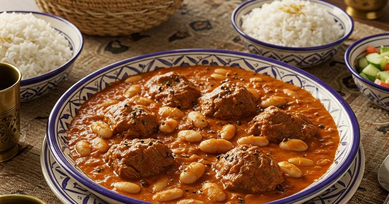 Al-Fasulya Al-Naashifuh (الفاصوليا الناشفة) – Dry Bean Stew with Meat